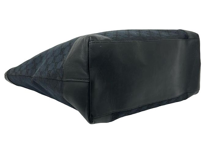 Gucci GG Canvas Leder Tote Bag Schwarz - Ansicht 7