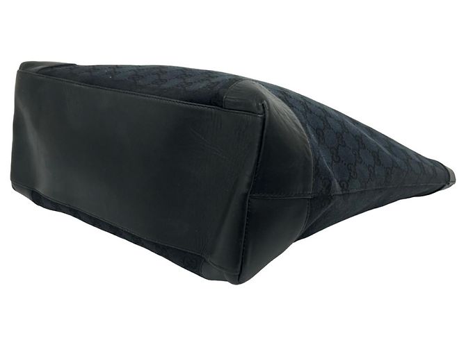 Gucci GG Canvas Leder Tote Bag Schwarz - Ansicht 8