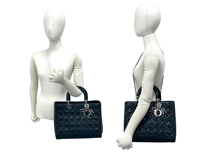 Borsa a tracolla Christian Dior Lady Cannage Stitch Verde - vista 2