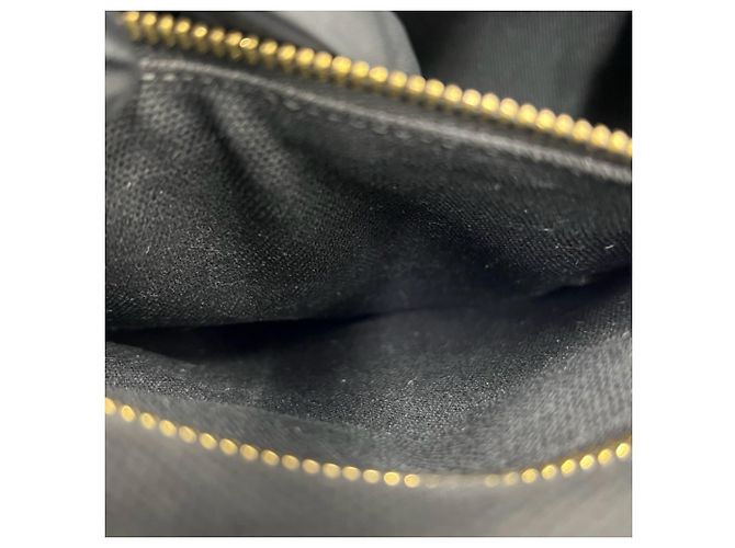 Tote Sac à main Prada Canapa en toile avec logo triangle Noir - vue 10