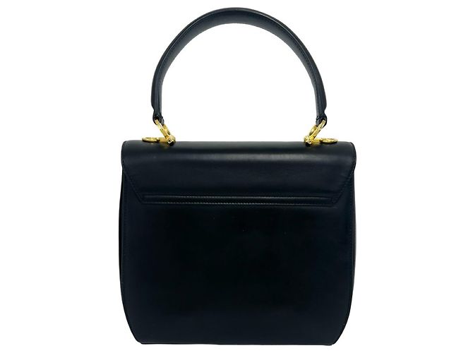 Borsa a tracolla in pelle con logo Gancini Salvatore Ferragamo Nero - vista 3