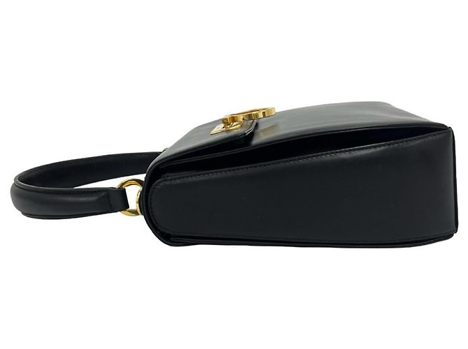 Borsa a tracolla in pelle con logo Gancini Salvatore Ferragamo Nero - vista 5