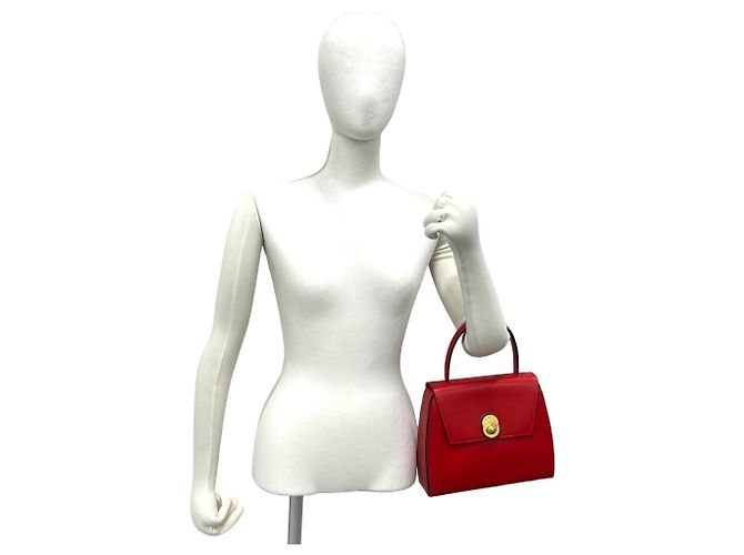 Céline CELINE Vintage Starball Logo Hardware Handtasche Rot - Ansicht 2