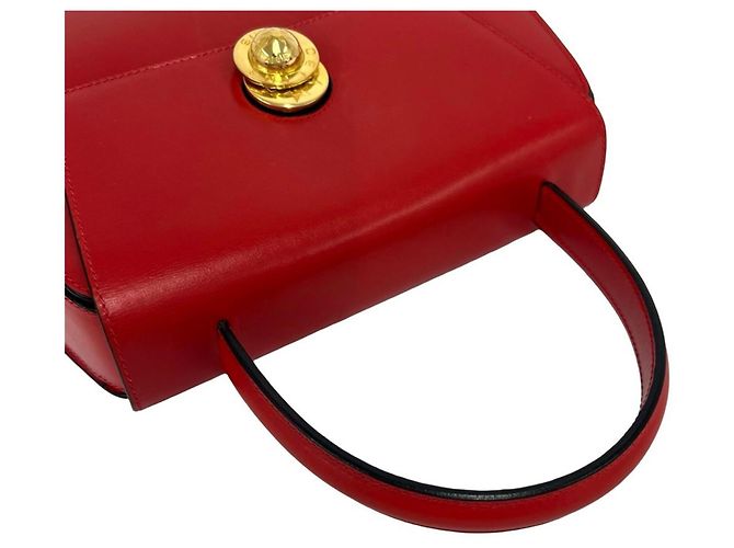 Céline CELINE Vintage Starball Logo Hardware Handtasche Rot - Ansicht 4