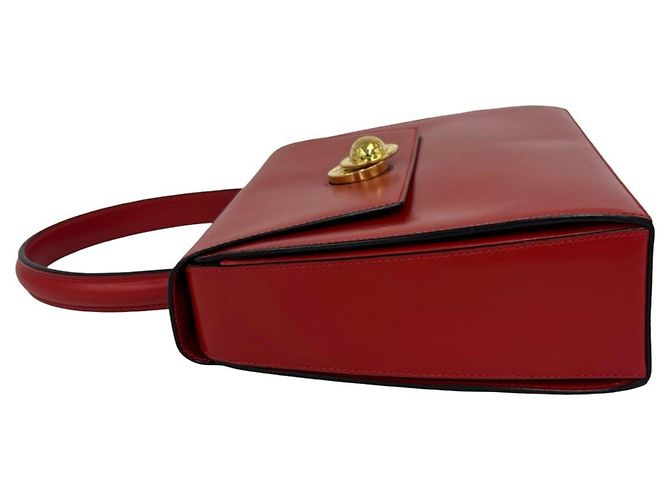Céline CELINE Vintage Starball Logo Hardware Handtasche Rot - Ansicht 5