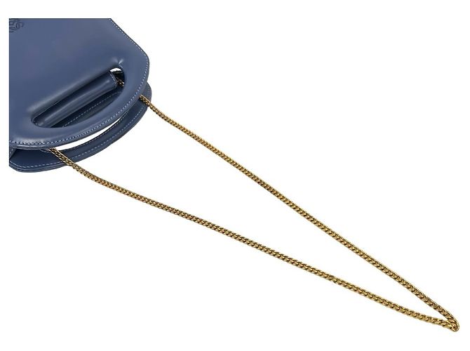 Loewe Vintage Anagram Logo Lederhandtasche Blau - Ansicht 4