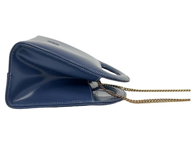 Loewe Vintage Anagram Logo Lederhandtasche Blau - Ansicht 6