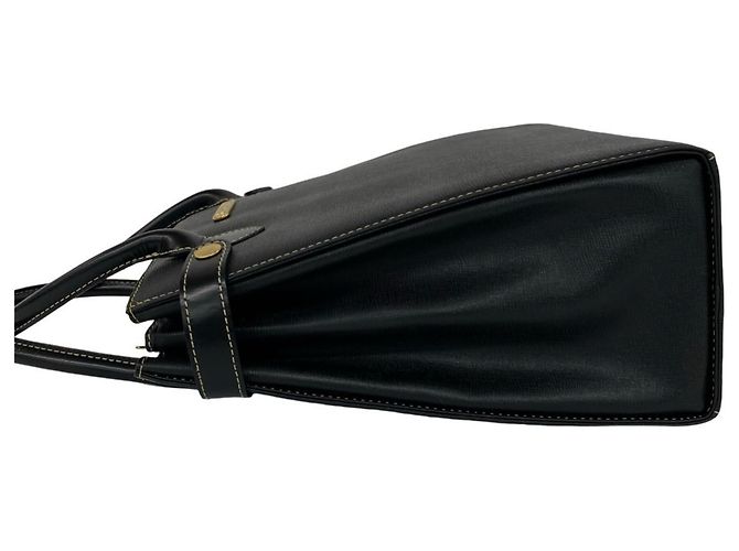 Mini borsa tote in pelle Burberry con logo vintage e dettagli metallici Nero - vista 5