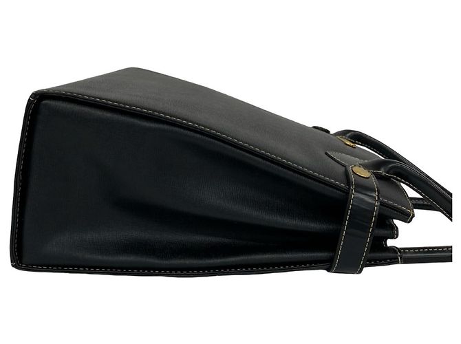 Mini borsa tote in pelle Burberry con logo vintage e dettagli metallici Nero - vista 6