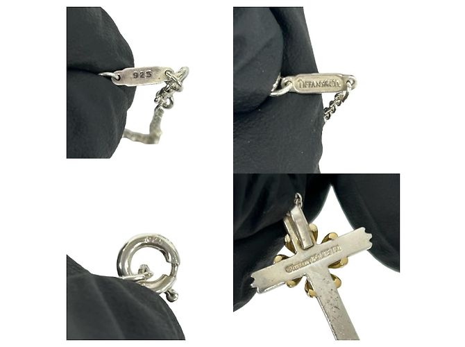 Autre Marque Collana Croce Tiffany Signature Argento D'oro - vista 3