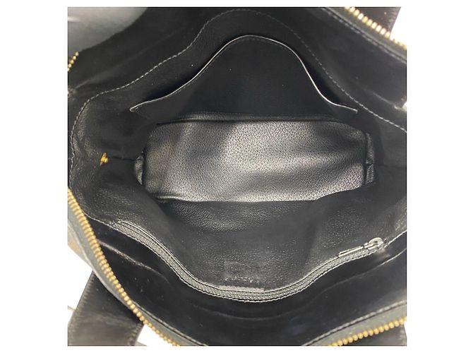 Céline Borsa CELINE Vintage con logo circolare e motivo Macadam Marrone Nero - vista 9