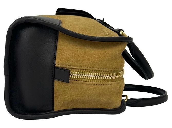 Borsa a tracolla Loewe Amazona 28 in pelle scamosciata Marrone Cammello - vista 6