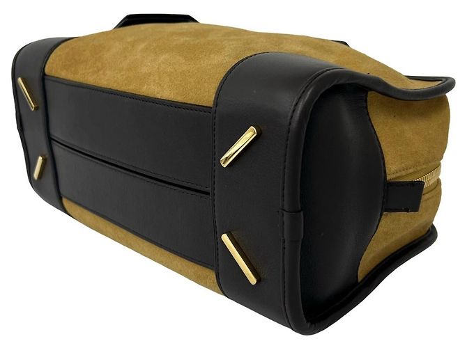 Borsa a tracolla Loewe Amazona 28 in pelle scamosciata Marrone Cammello - vista 8