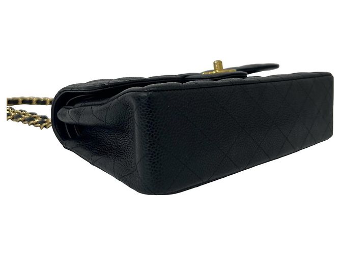 Chanel Matelassé Coco Mark Double Flap Schultertasche Schwarz - Ansicht 7