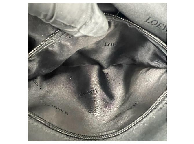 Loewe Vintage Schultertasche mit Anagram-Logo Schwarz Blau - Ansicht 10