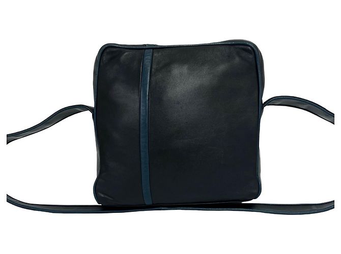 Loewe Vintage Schultertasche mit Anagram-Logo Schwarz Blau - Ansicht 3