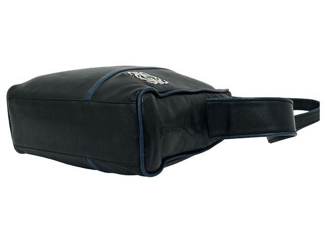 Loewe Vintage Schultertasche mit Anagram-Logo Schwarz Blau - Ansicht 8