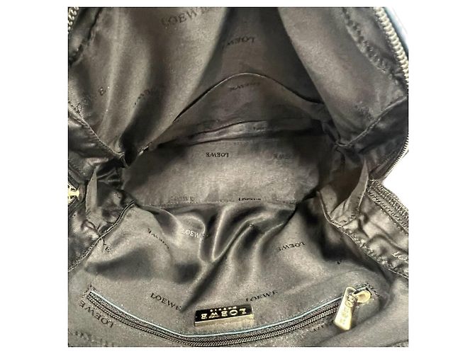 Loewe Vintage Schultertasche mit Anagram-Logo Schwarz Blau - Ansicht 9