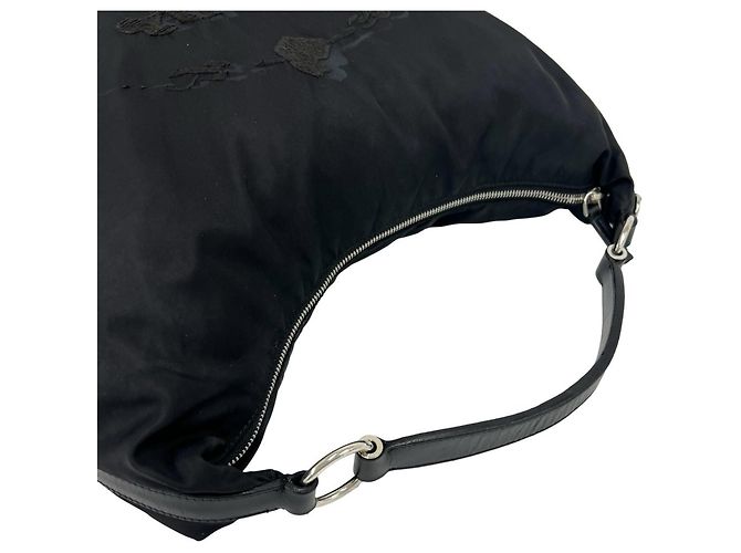 Borsa a tracolla Prada in nylon Pocono Tessuto e pelle Nero - vista 4