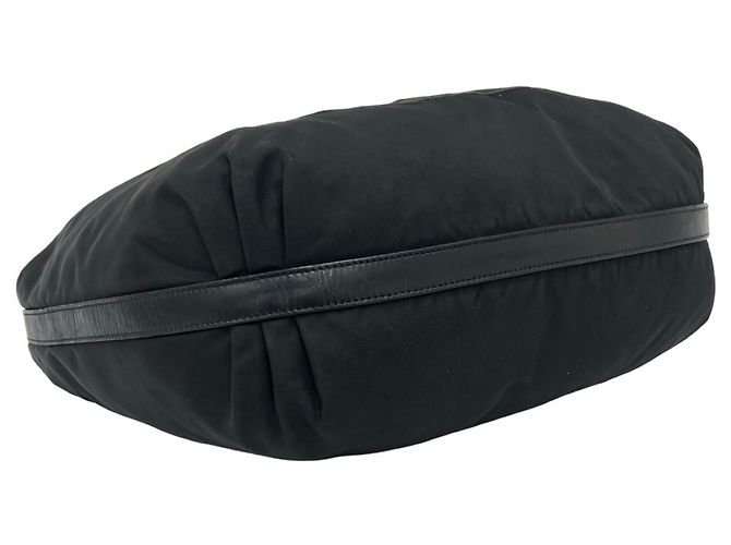Borsa a tracolla Prada in nylon Pocono Tessuto e pelle Nero - vista 7