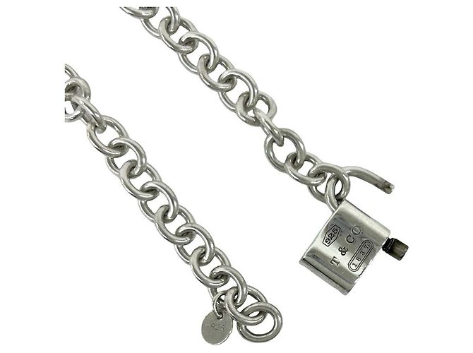 Autre Marque Bracciale Tiffany Vintage Cadena Lock Argento - vista 7