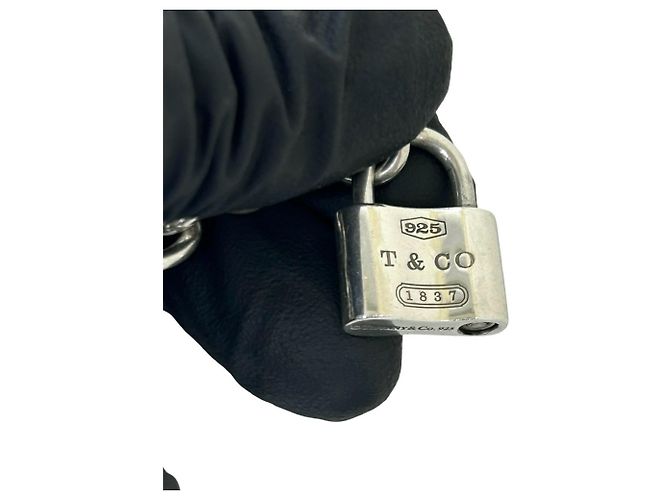 Autre Marque Bracciale Tiffany Vintage Cadena Lock Argento - vista 8
