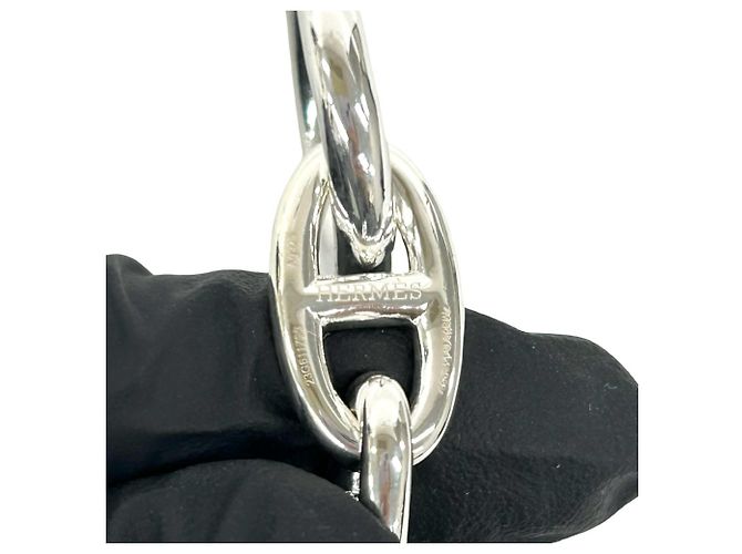Chaîne d'ancre Hermès Collana Hermes Chaine d'Ancre GM Argento - vista 3
