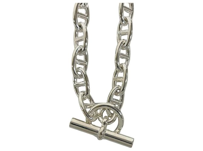 Chaîne d'ancre Hermès Collana Hermes Chaine d'Ancre GM Argento - vista 5