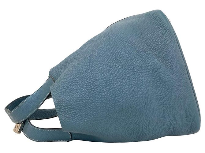 Bolso Hermès Picotin Lock GM en Blue Jean Azul - vista 5