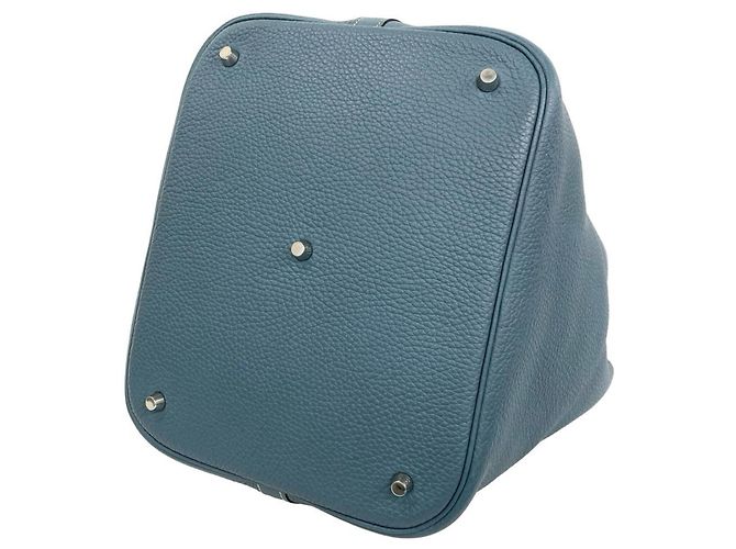 Bolso Hermès Picotin Lock GM en Blue Jean Azul - vista 8
