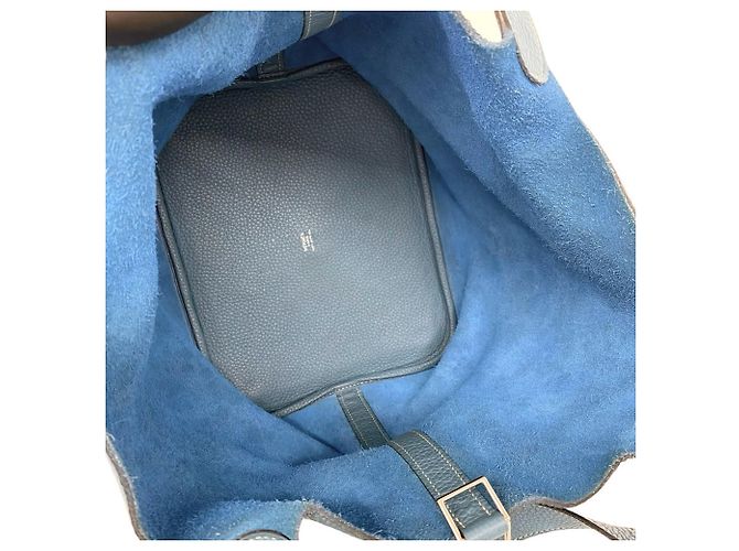 Bolso Hermès Picotin Lock GM en Blue Jean Azul - vista 9