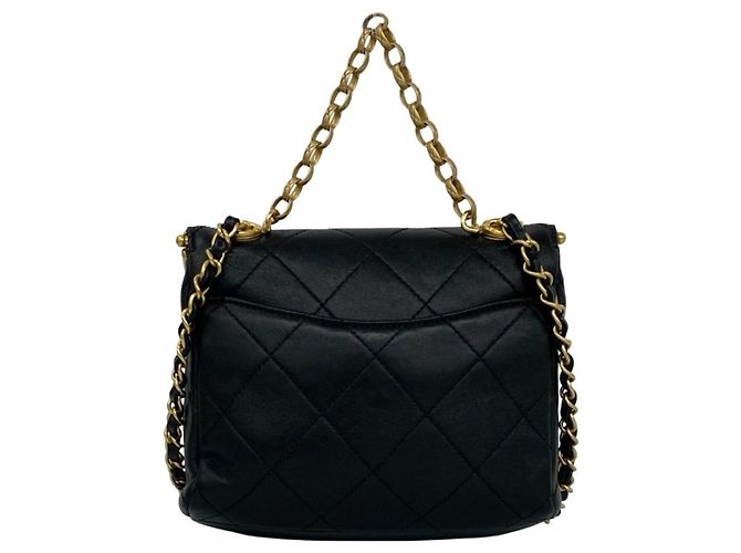 Borsa a tracolla 2-Way Chanel Matelassé in pelle d'agnello Nero - vista 3