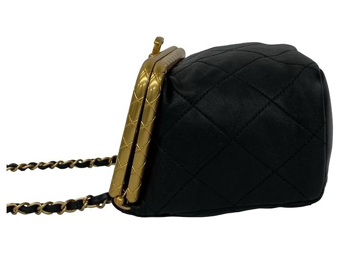 Borsa a tracolla 2-Way Chanel Matelassé in pelle d'agnello Nero - vista 5