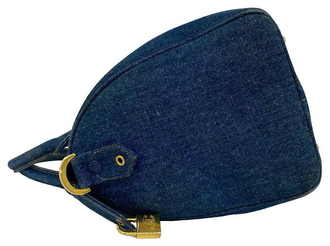 Chanel Vintage Denim 2-Way Schultertasche Blau - Ansicht 5