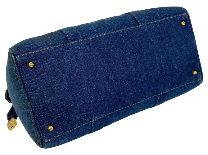 Chanel Vintage Denim 2-Way Schultertasche Blau - Ansicht 7