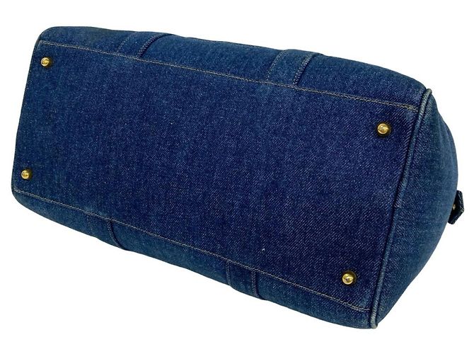 Chanel Vintage Denim 2-Way Schultertasche Blau - Ansicht 8