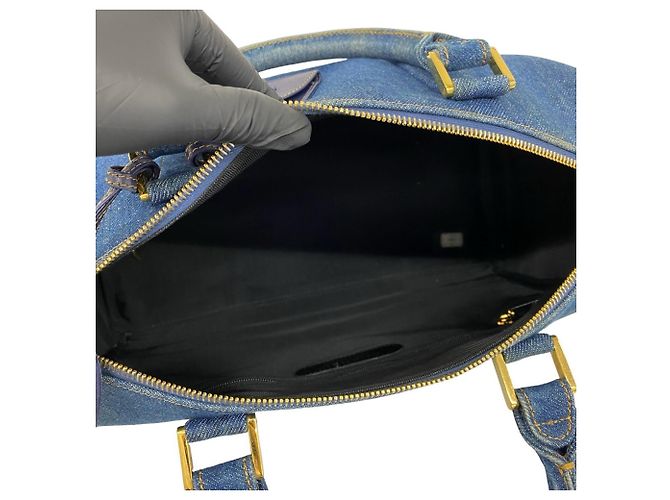 Chanel Vintage Denim 2-Way Schultertasche Blau - Ansicht 9