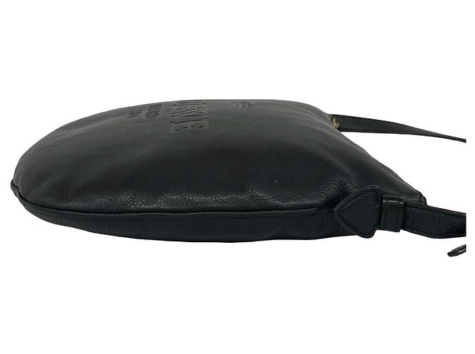 Loewe Heritage Logo Gravierte Lederschultertasche Schwarz - Ansicht 6