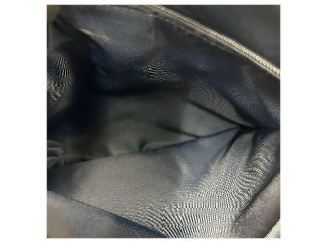Borsa in pelle e tela Trotter Christian Dior Blu navy - vista 10