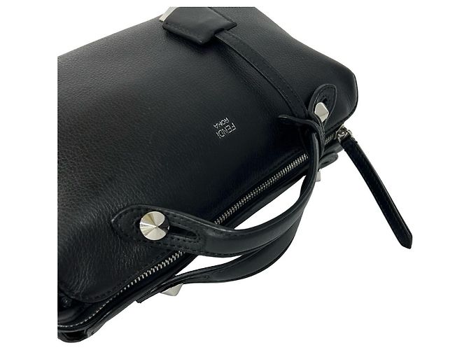 Fendi By The Way Logo Lederhandtasche Schwarz - Ansicht 4