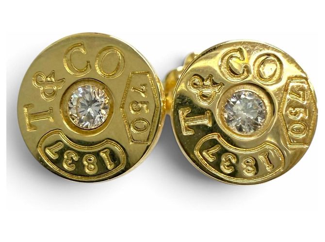 Autre Marque Orecchini a lobo Tiffany & Co. 1837 Circle con diamanti D'oro - vista 3