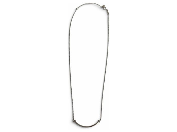 Autre Marque Collana a catena T Smile Small in oro bianco 18K Tiffany & Co. D'oro - vista 3