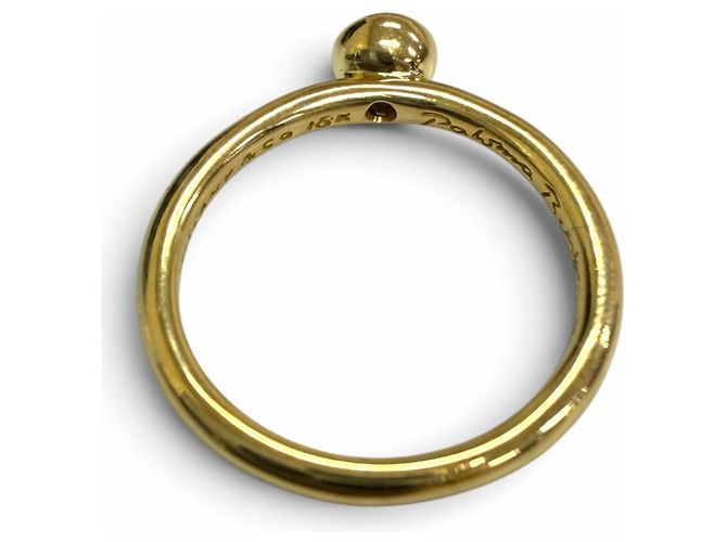 Autre Marque Anello Tiffany Vintage Bizet Emerald Band D'oro Verde - vista 3