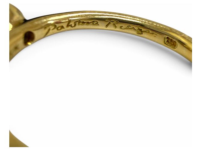 Autre Marque Anello Tiffany Vintage Bizet Emerald Band D'oro Verde - vista 5