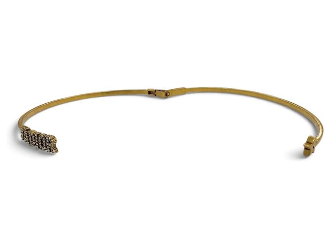 Collana Choker Christian Dior DIOR JADIOR con Logo in Metallo e Stelle di Strass D'oro - vista 5