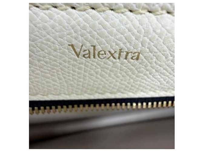Valextra N504508 Leder Handtasche Tote Bag Beige Roh Gelb - Ansicht 10