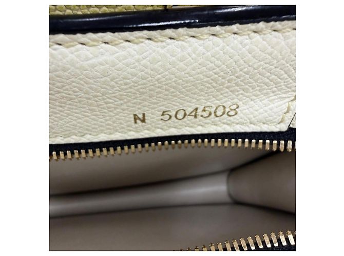 Valextra N504508 Leder Handtasche Tote Bag Beige Roh Gelb - Ansicht 11