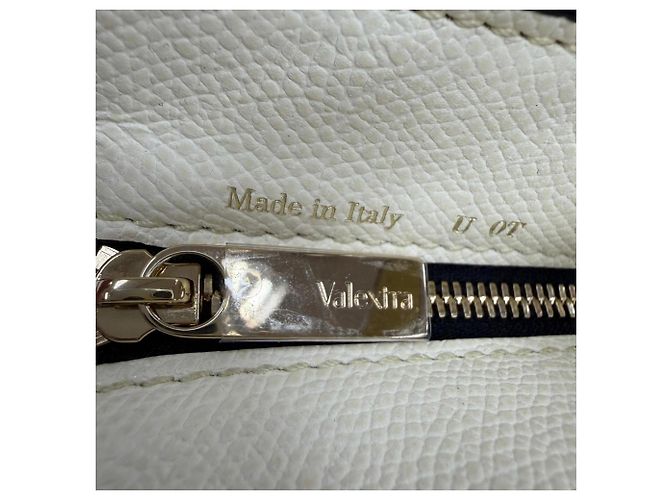 Valextra N504508 Leder Handtasche Tote Bag Beige Roh Gelb - Ansicht 9