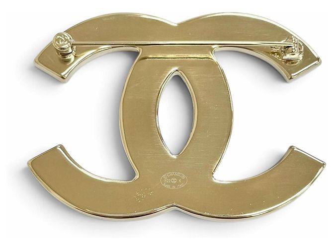 Chanel Coco Mark CC Logo Tweed-Brosche Schwarz Pink Golden - Ansicht 2