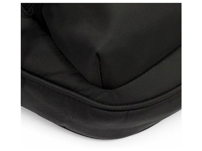 Borsa a tracolla Gucci in nylon e pelle con linea Web nera e logo impresso Nero - vista 6